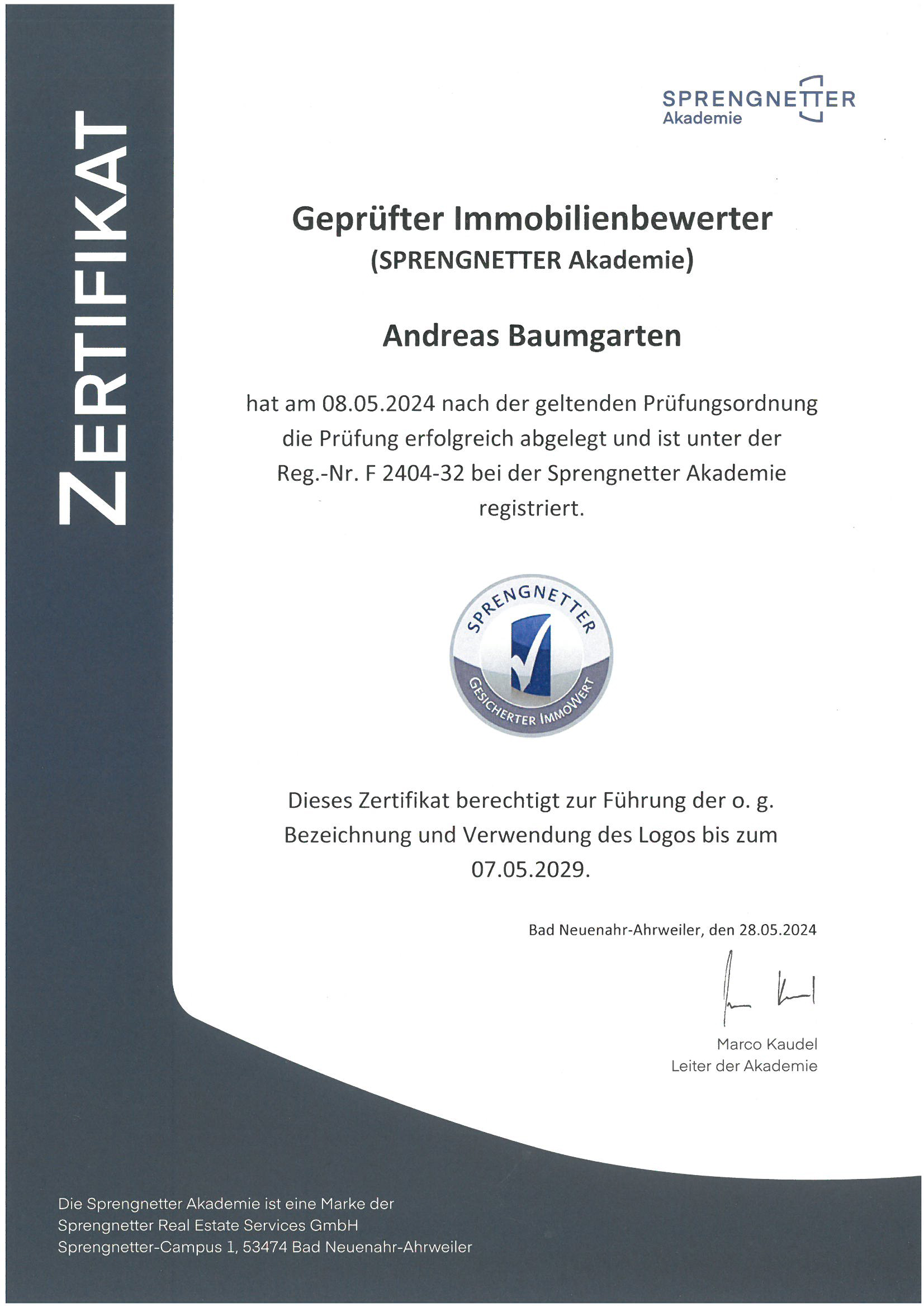 Sachverständigen der Immobilienbewertung