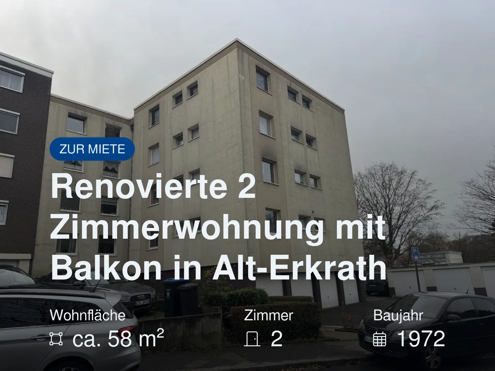 Neu im Angebot: Renovierte 2 Zimmerwohnung mit Balkon in Alt-Erkrath