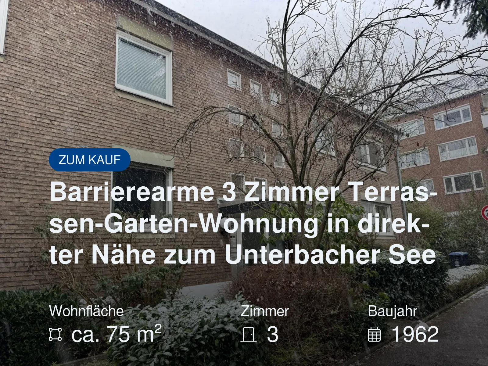 Neu im Angebot: Barrierearme 3 Zimmer Terrassen-Garten-Wohnung in direkter Nähe zum Unterbacher See