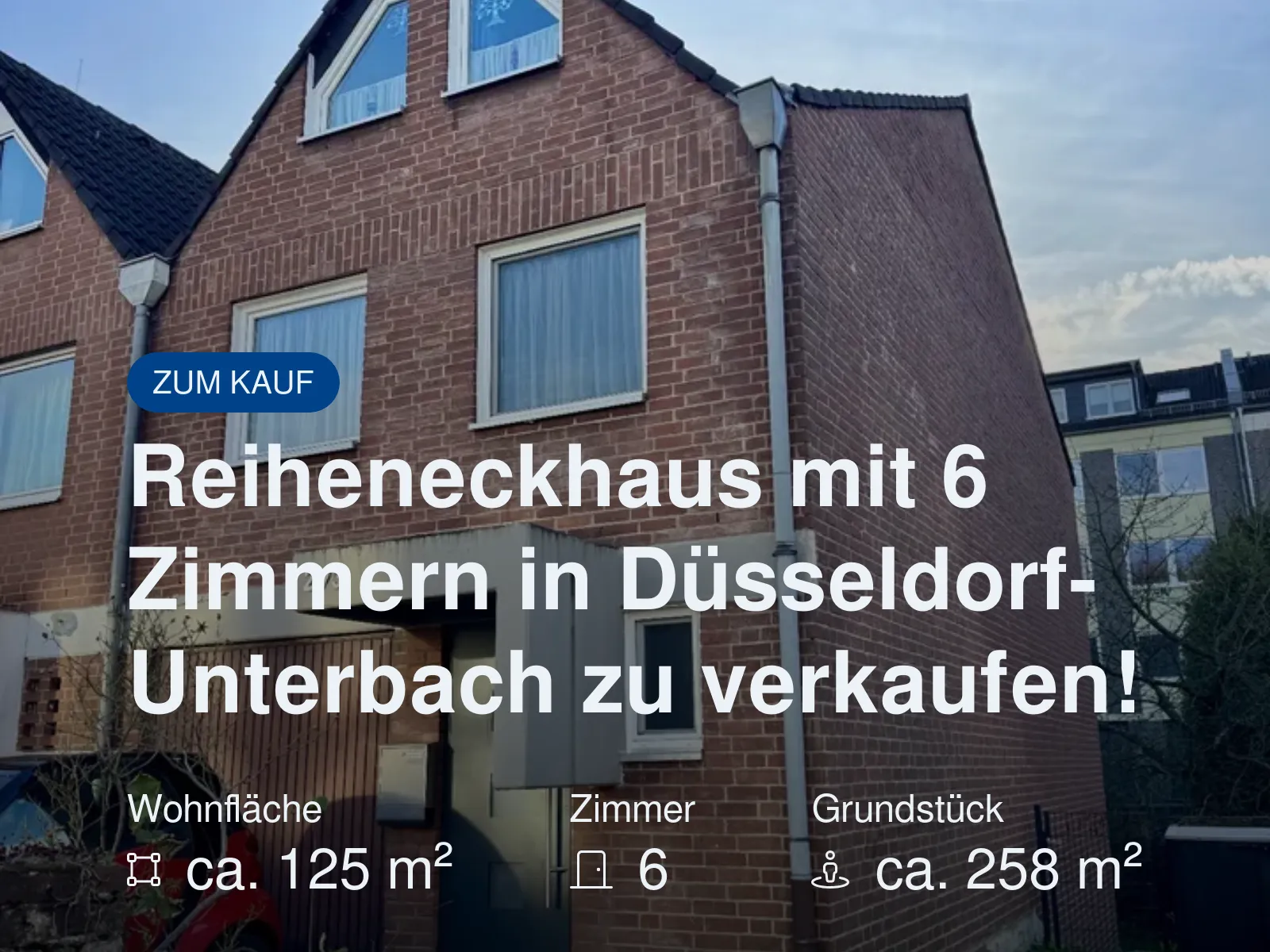 Neu im Angebot: Reiheneckhaus mit 6 Zimmern in Düsseldorf-Unterbach zu verkaufen!