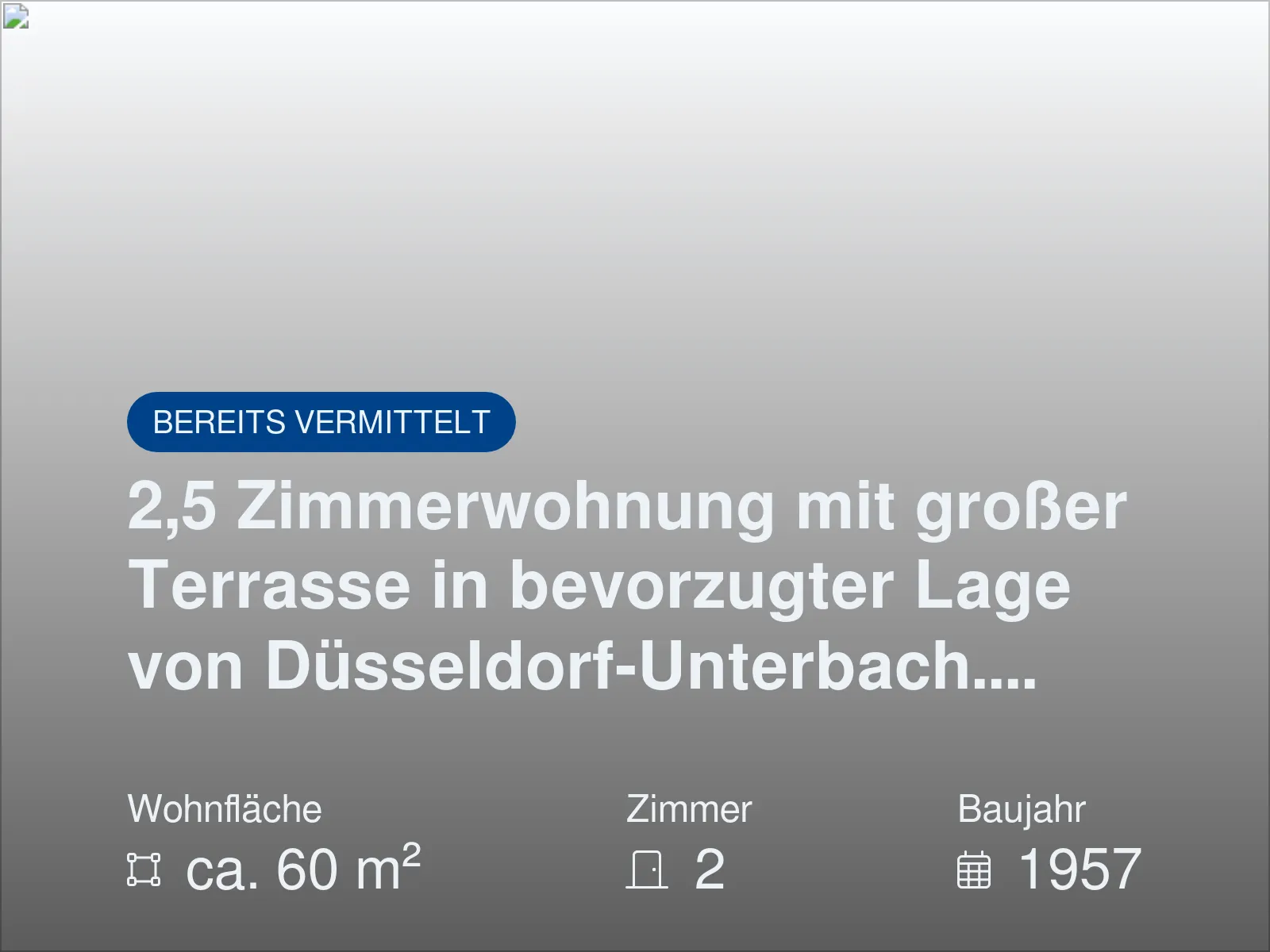Nicht mehr verfügbar: 2,5 Zimmerwohnung mit großer Terrasse in bevorzugter Lage von Düsseldorf-Unterbach….