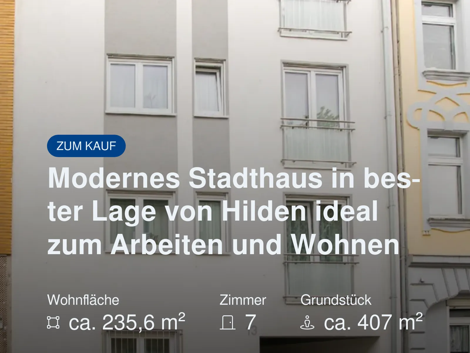 Neu im Angebot: Modernes Stadthaus in bester Lage von Hilden ideal zum Arbeiten und Wohnen