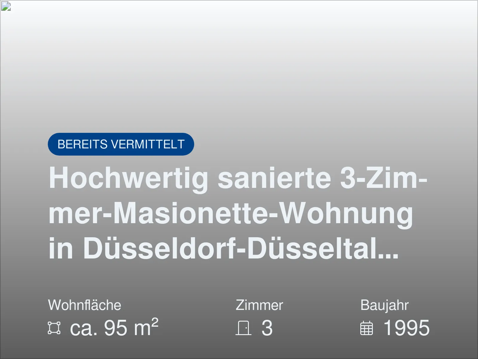 Nicht mehr verfügbar: Hochwertig sanierte 3-Zimmer-Masionette-Wohnung in Düsseldorf-Düsseltal…