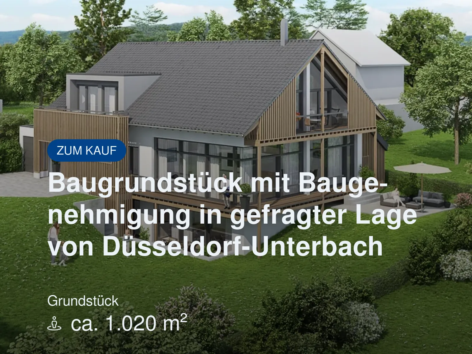 Neu im Angebot: Baugrundstück mit Baugenehmigung in gefragter Lage von Düsseldorf-Unterbach