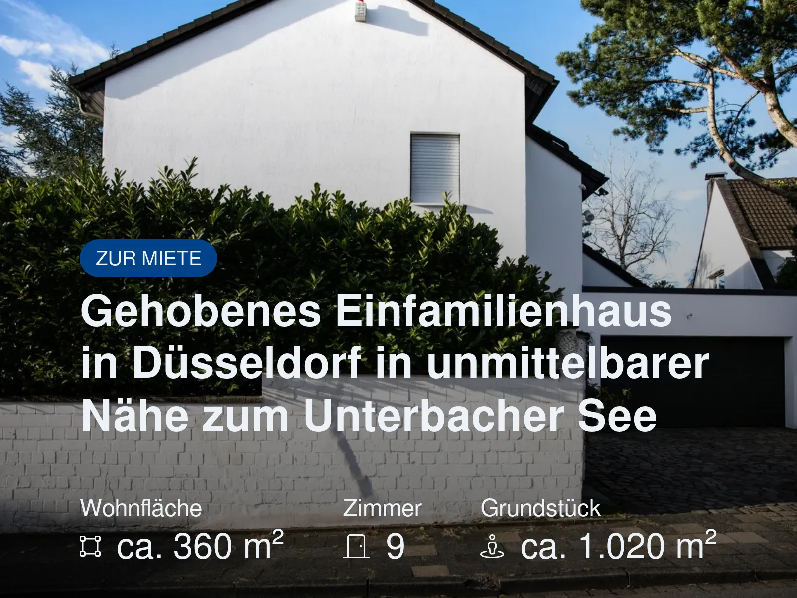 Neu im Angebot: Gehobenes Einfamilienhaus in Düsseldorf in unmittelbarer Nähe zum Unterbacher See