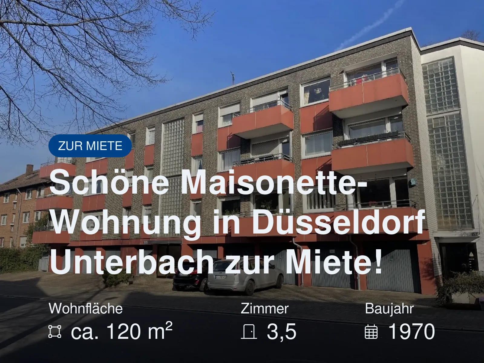 Neu im Angebot: Schöne Maisonette-Wohnung in Düsseldorf Unterbach zur Miete!