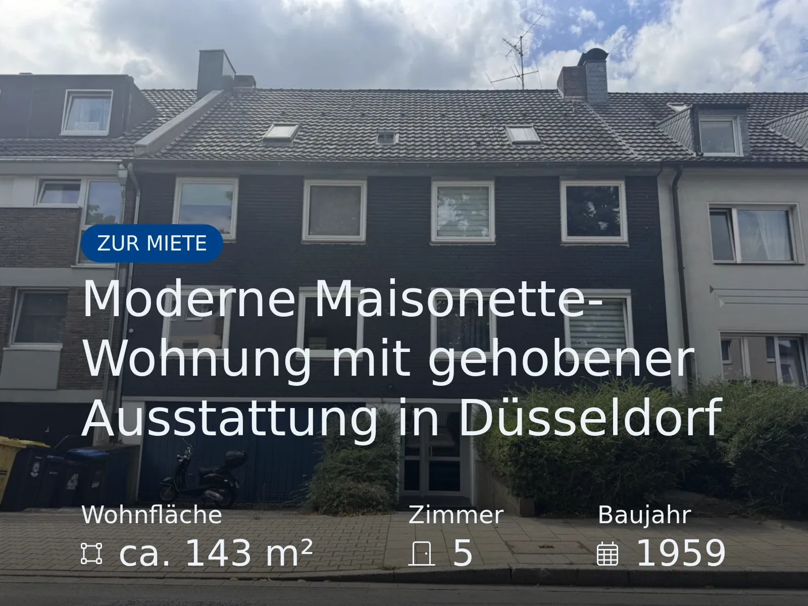 Neu im Angebot: Moderne Maisonette-Wohnung mit gehobener Ausstattung in Düsseldorf