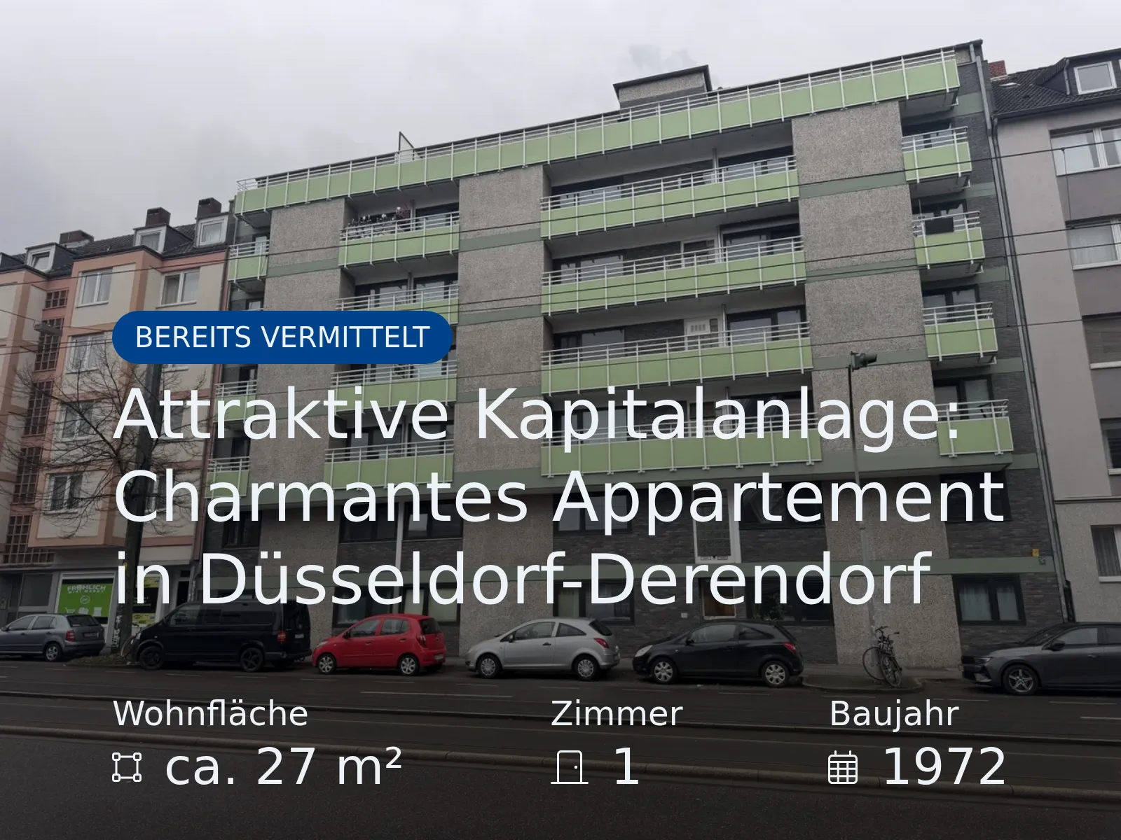 Nicht mehr verfügbar: Attraktive Kapitalanlage: Charmantes Appartement in Düsseldorf-Derendorf