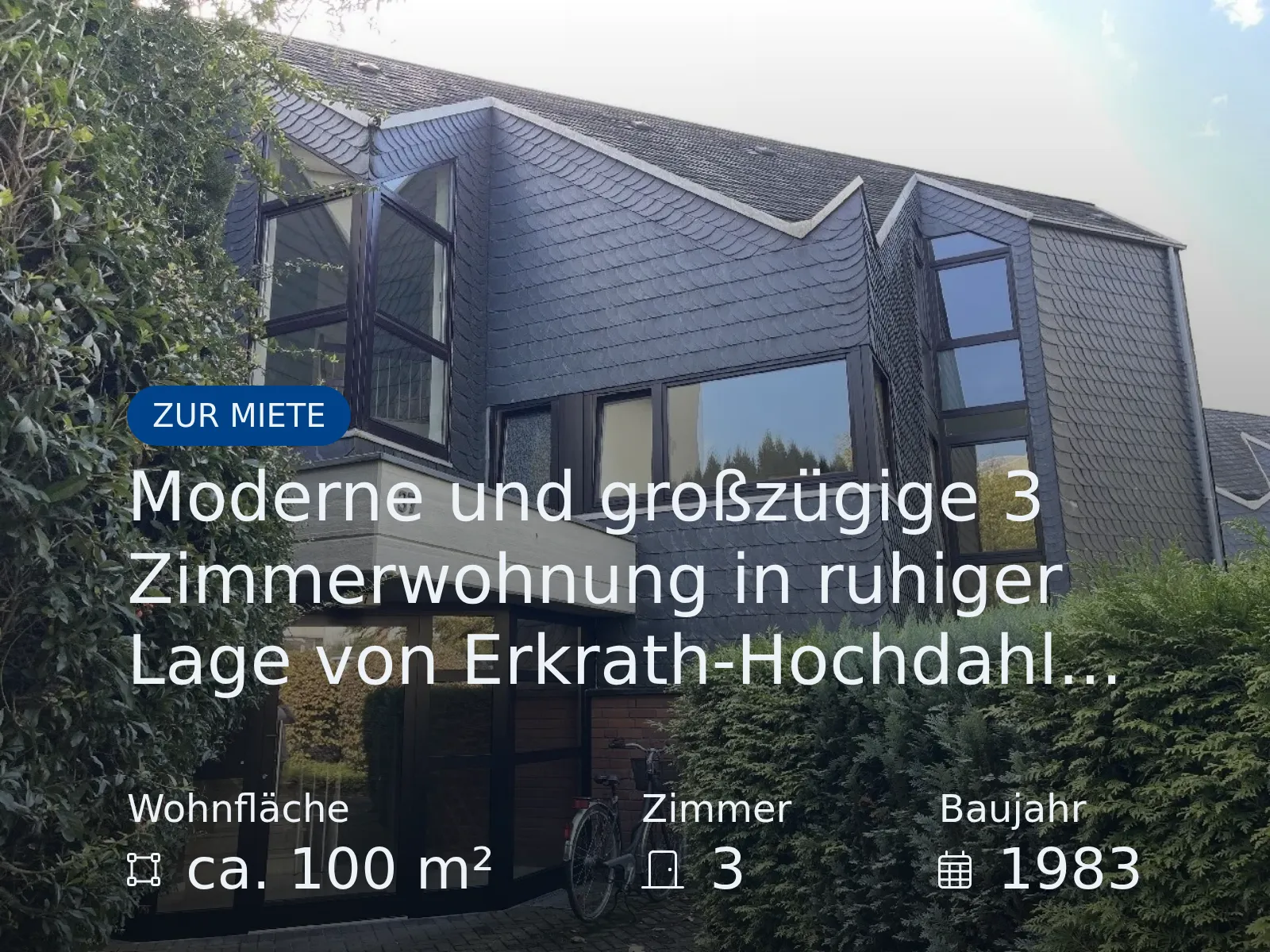 Neu im Angebot: Moderne und großzügige 3 Zimmerwohnung in ruhiger Lage von Erkrath-Hochdahl…