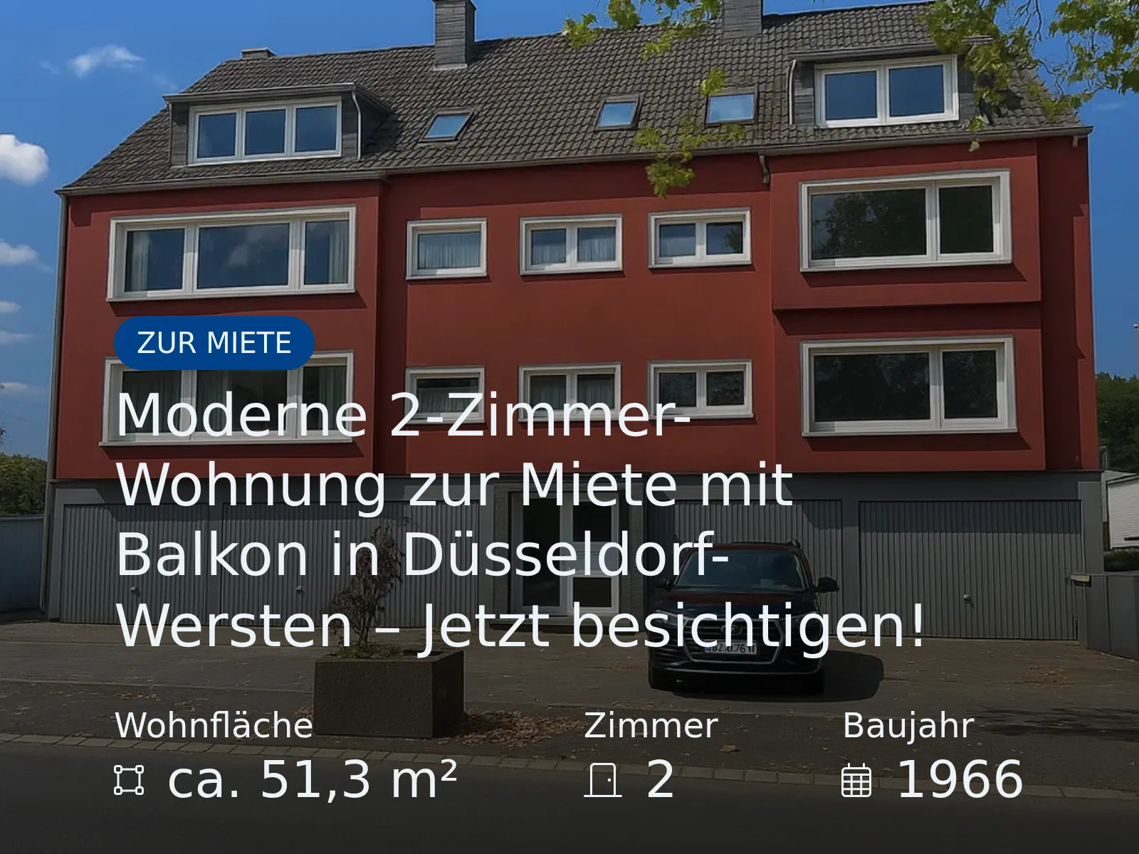 Neu im Angebot: Moderne 2-Zimmer-Wohnung zur Miete mit Balkon in Düsseldorf-Wersten – Jetzt besichtigen!