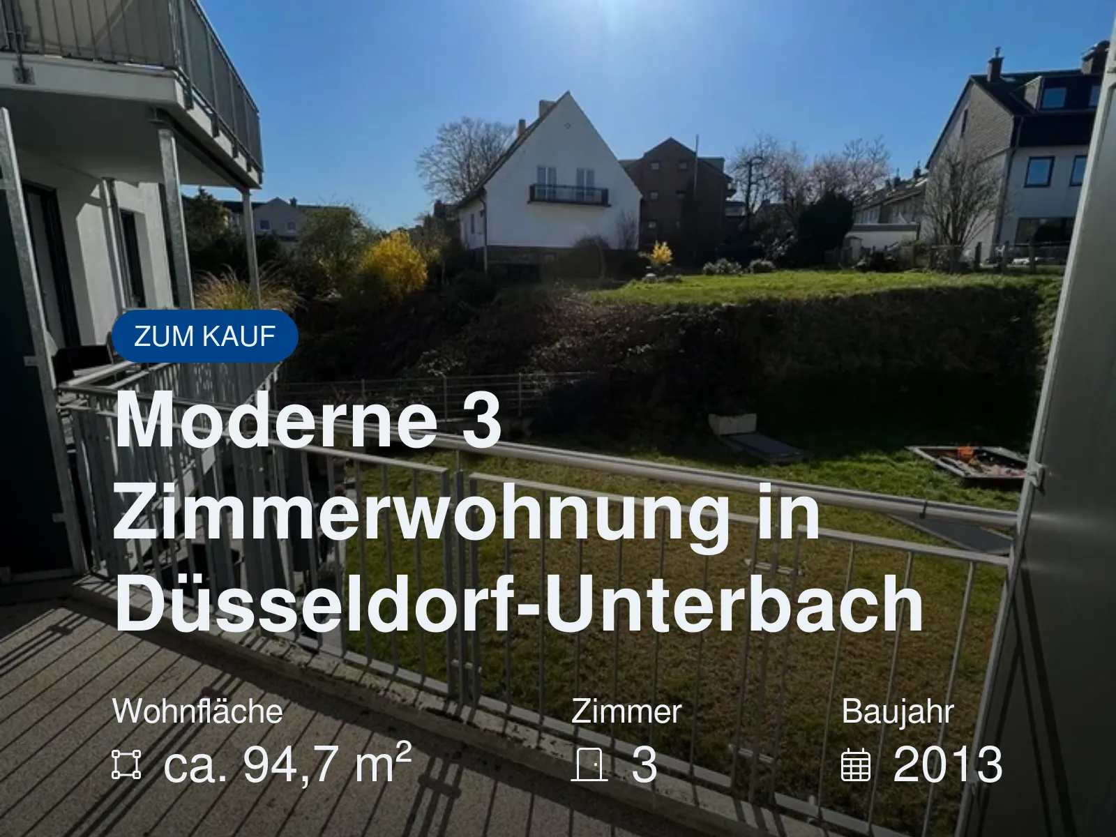 Neu im Angebot: Moderne 3 Zimmerwohnung in Düsseldorf-Unterbach
