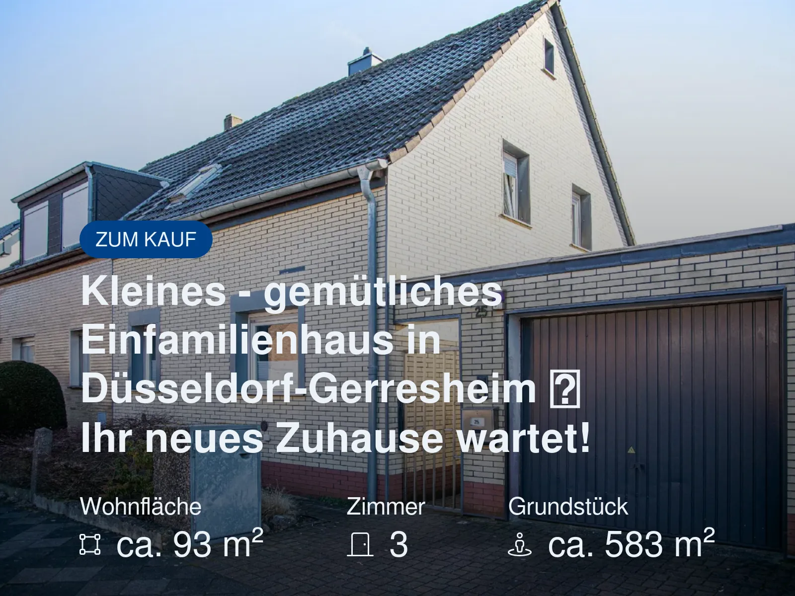 Neu im Angebot: Kleines – gemütliches Einfamilienhaus in Düsseldorf-Gerresheim  Ihr neues Zuhause wartet!