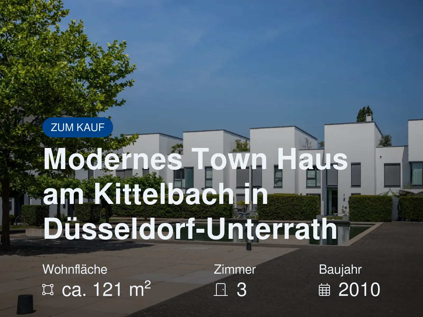 Neu im Angebot: Modernes Town Haus am Kittelbach in Düsseldorf-Unterrath