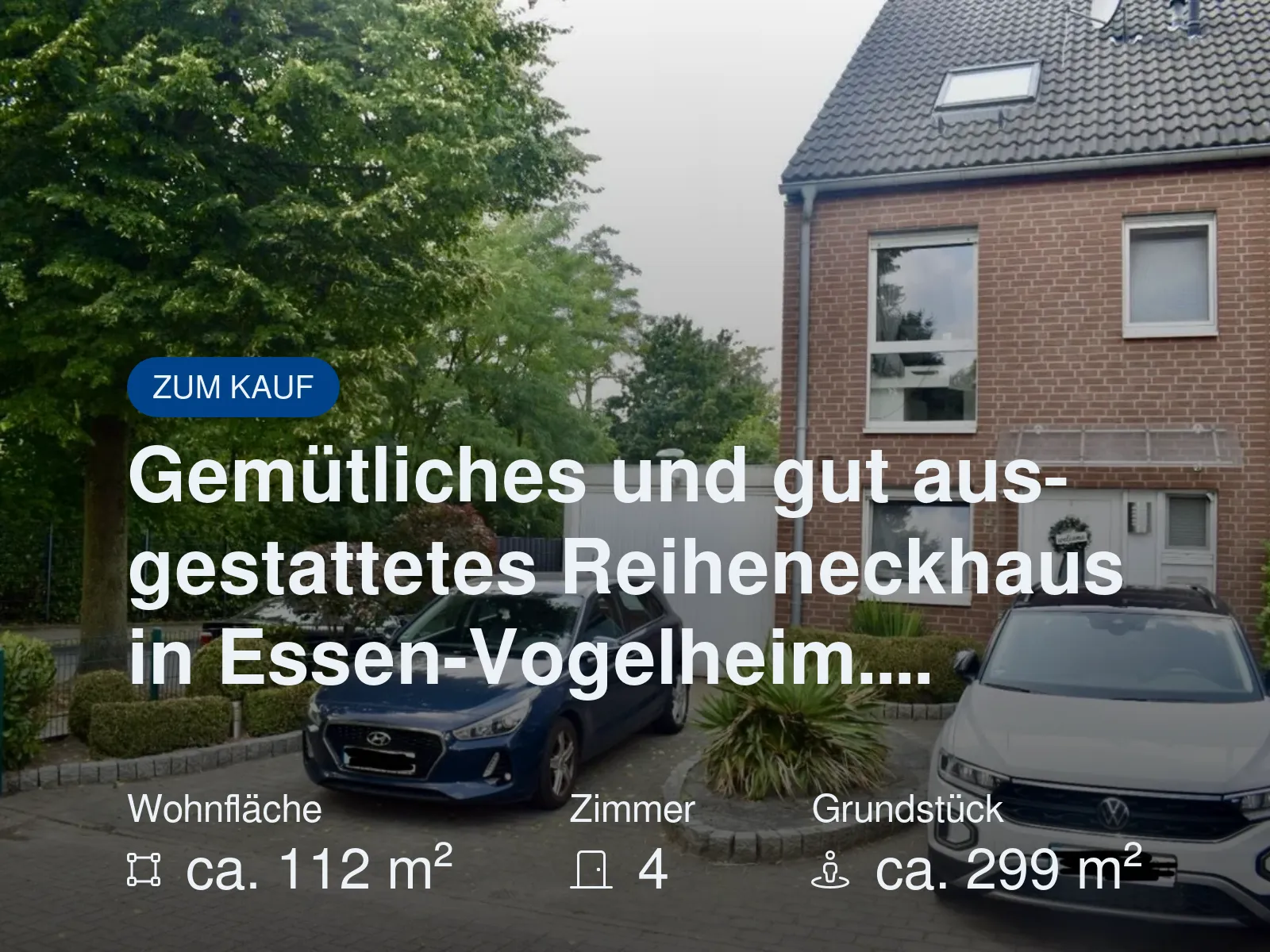 Neu im Angebot: Gemütliches und gut ausgestattetes Reiheneckhaus in Essen-Vogelheim….