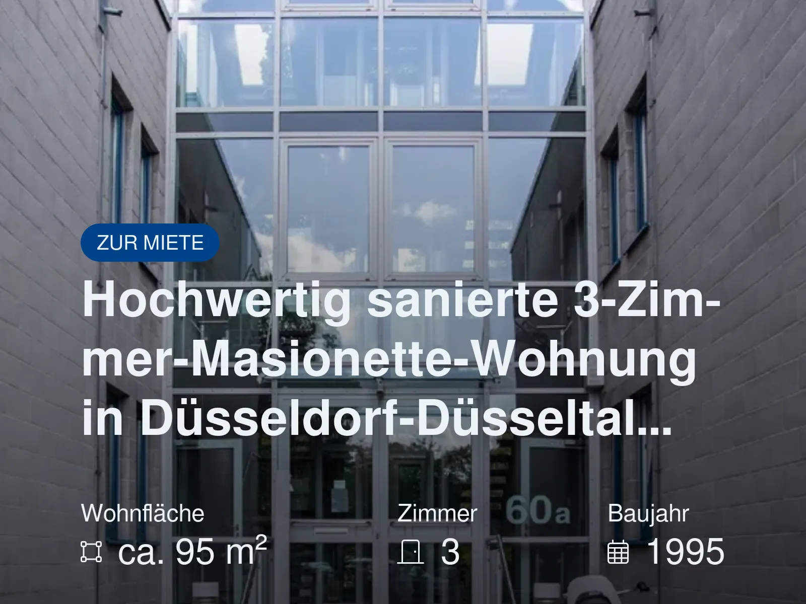 Neu im Angebot: Hochwertig sanierte 3-Zimmer-Masionette-Wohnung in Düsseldorf-Düsseltal…